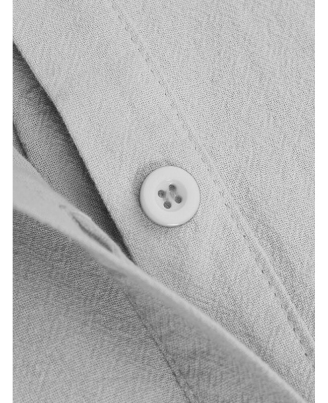 Women Solid Half Button Side Split Simple Long Sleeve Shirt Dresses With Pocket - Green S Women Solid Half Button Side Split Simple Long Sleeve Shirt Dresses With Pocket - Green S