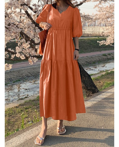 Women Lace up Solid Color Calf Length Drawstring W...