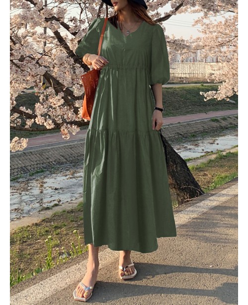 Women Lace up Solid Color Calf Length Drawstring W...