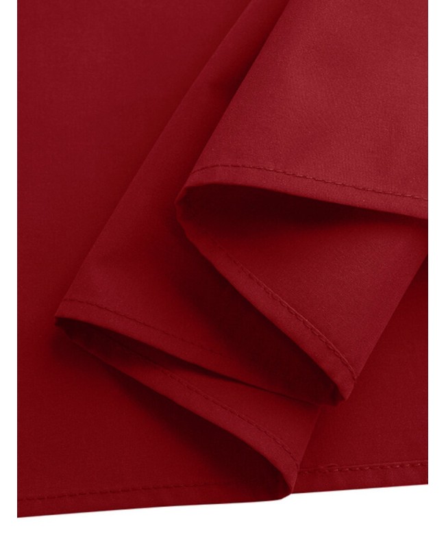 Women Puff Sleeve Party Elegant Calf Length Casual Midi Dresses - Red 2XL Women Puff Sleeve Party Elegant Calf Length Casual Midi Dresses - Red 2XL