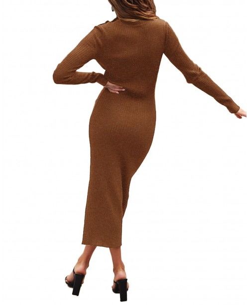 Women Turtleneck Bodycon Long Sleeve Knit Solid Sw...