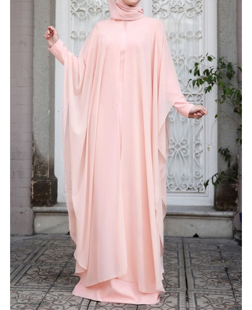 Women Kaftan Tunic Two-Piece Detachable Outside Ba...