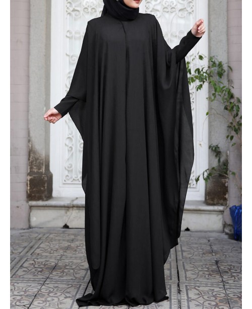 Women Kaftan Tunic Two-Piece Detachable Outside Ba...