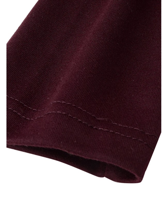 Women Turtleneck Casual Sweatshirt Casual High Low Long Dress - Red S