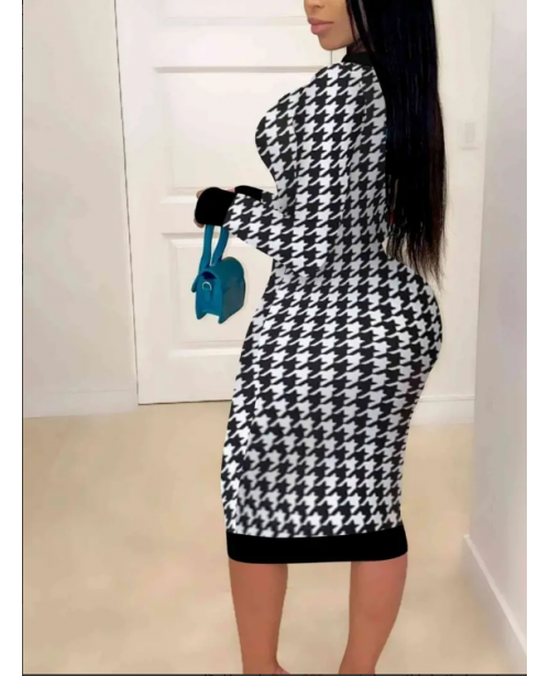 Women's Dresses Long Sleeve Round Neck Asymmetrica...