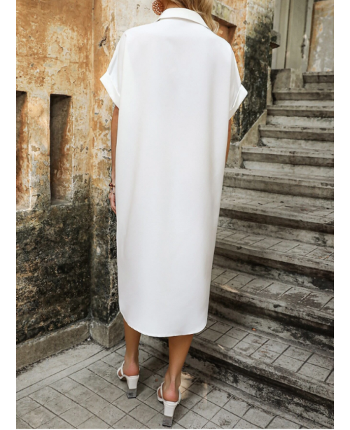 Figure Graphic Two Tone Button Through Batwing Sle...